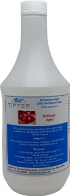 Produktbild von TIPTOP Allzweckreiniger 2000 Konzentrat 1 Liter mit Dosierkopf - Duftnoten zur Auswahl – Apfel