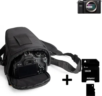 Produktbild von K-S-Trade Schultertasche kompatibel mit Sony Alpha 7C Colt Kameratasche für Systemkameras DSLR DSLM SLR, Bridge etc., + 16GB Speicherkarte