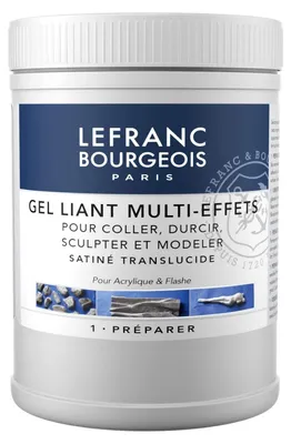 Produktbild von Lefranc & Bourgeois 300339 Multi-Effekt Binder - Acrylgel, fexibel, nicht vergilbend, wasserfest zum Skulturaufbau und Modellierung, seidenmatt, trans