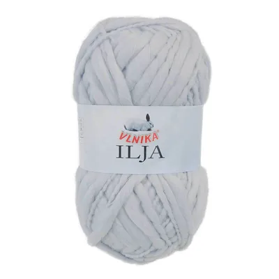 100g Strickgarn Ilja by Vlnika Strickwolle Garn Häkelgarn helles graublau