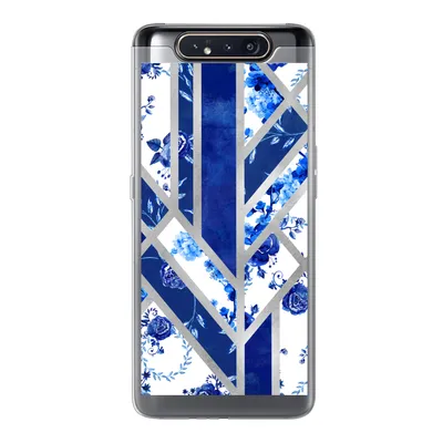 Produktbild von MuchoWow® Handyhülle Schutzhülle Hülle für Samsung Galaxy A80 Delfter Blau - Design - Luxus Silikon Softcase Handy Hülle - Schutzdeckel