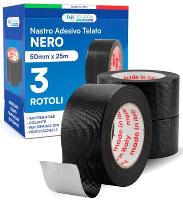 Productafbeelding van Inovra - Amerikaanse textieltape 50 mm x 25 m - Isolerend en waterdicht voor reparaties