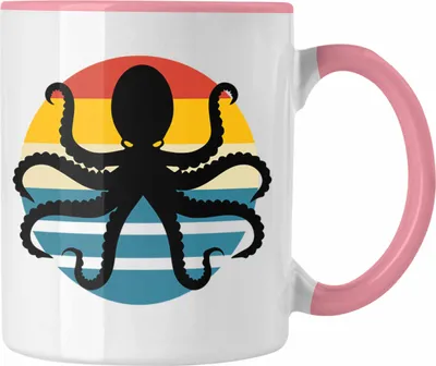 Produktbild von Trendation - Oktopus Tintenfisch Tasse Geschenk Lustiger Grafik Oktopus Geschenkidee Geburtstag (Rosa)