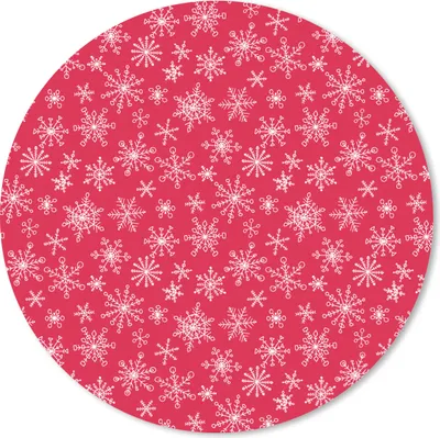 Produktbild von MuchoWow® Mauspad Mousepad Schneeflocke - Rot - Weiß - Design 20x20 cm - Mousepads - Maus Mat - Pad - Mausunterlage - Schreibtischmatte