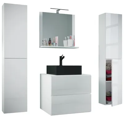 Obrázek produktu pro 5dílné umyvadlo koupelnový nábytek 60cm Lendas XL zásuvka