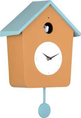 Produktbild von Karlsson - Wanduhr Cuckoo Light - ockerfarben - 23x10.5x26.4cm
