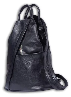 Produktbild von Florence Leder Rucksack Tasche Cityrucksack Schultertasche schwarz OTF604S