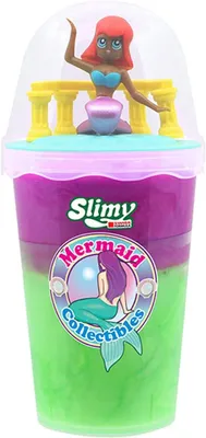 Productafbeelding van Mermaid collectible slimy slime speelmassa - 155g - Veilig speelplezier voor kinderen met slijm in groen/paars
