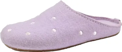 Image de Haflinger Pantoufle femme feutre de laine à pois Everest Noblesse 484012, Taille:39 EU, Couleur:Rose