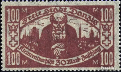 Produktbild von Briefmarken Danzig 1923 Mi 132 postfrisch Rentnerhilfe