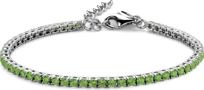 Produktbild von Schmuckstück aus Rhodium, in Silberfarben gehalten, mit einer Länge von 5+3cm