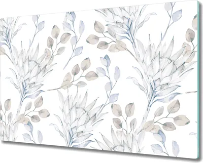 Produktbild von Herd-Abdeckplatte Glas Schneidebrett Ceranfeld-Abdeckung - 80x52 cm - Flamingo Aquarell