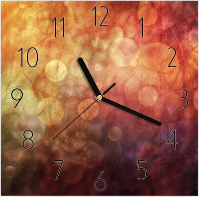 Produktbild von Wanduhr aus Glas mit Motiv Abstrakte Kreise- 30 x 30 cm - inkl. Aufhängesystem