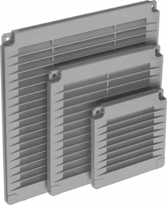 Image de airRoxy Grille de Ventilation Grise Carrée 100x100 mm