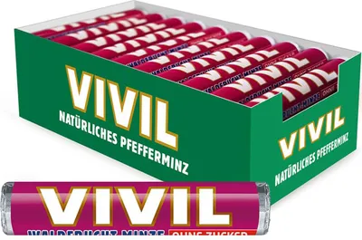 Produktbild von VIVIL Waldfrucht-Minze Pastillen ohne Zucker | 30 Rollen