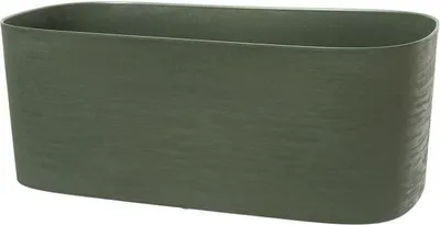 Produktbild von Pflanzgefäß mit Wasserreservoir, grünspanfarben, 50 x 17 cm, 100 % Haushaltsabfall, 100 % recycelbar