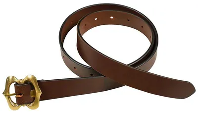 Produktbild von Mittelalter Ledergürtel mit Messingschnalle Braun 152 cm