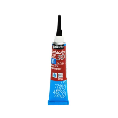 Image de Pebeo Setacolor 3D Liner, Brillant, 20 ml, Rouge épicé