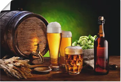 Produktbild von ARTland Poster Bier Stillleben Größe: 60x40 cm