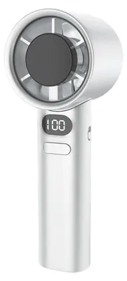 Produktbild von Wiederaufladbarer, tragbarer Mini-Ventilator mit Digitalanzeige und starkem Luftstrom | Kleiner Tischventilator für Reisen, Outdoor, Zuhause und Büro