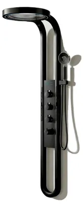 Produktbild von Wandmontiertes Duschsystem, Wasserdurchflusskraftgeneration, Digitale Anzeige, Schwarz