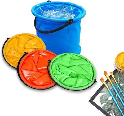 Image de Seaux pliables de 2 litres, multicolores et multifonctionnels
