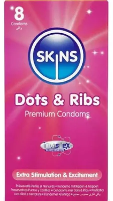 Productafbeelding van Skins Dots&Ribs - 12 ge текстуреerde condooms