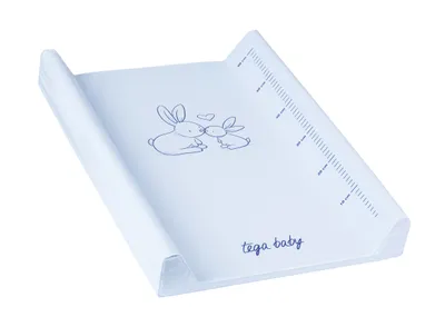 Obrázok produktu pre Tega Baby ® Prebaľovacia podložka 50 x 70 cm Prebaľovacia podložka pre bábätká s mäkkou výplňou, motív: zajačik - biela