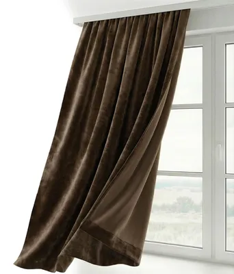 Produktbild von Beautex Samt Vorhang Kräuselband U-Band Gardine Velvet abdunkelnd140x280cm,Braun