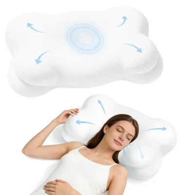 Obrázok produktu pre Omgoods – Ergonomická pamäťová pena, vankúš na podporu krku pre pohodlie počas spánku