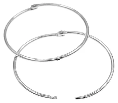 Zdjęcie produktu dla Omgoods - 20 sztuk metalowych pierścieni do zasłony prysznicowej - bardzo duże - srebrne