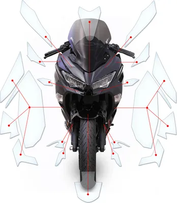 Produktbild von Lackschutzfolie Steinschlagschutz passend für Kawasaki Ninja 250 400 2018+
