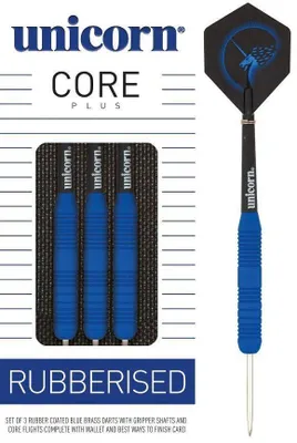 Produktbild von Unicorn Core Plus Rubberised Blue - Steeldarts