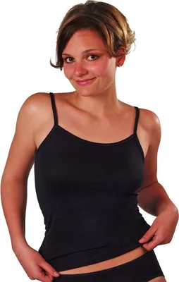Produktbild von HERMKO 7560 Damen Trägerhemd aus der sehr weichen Buchenholzfaser Modal, Farbe:schwarz, Größe:44/46 (L)