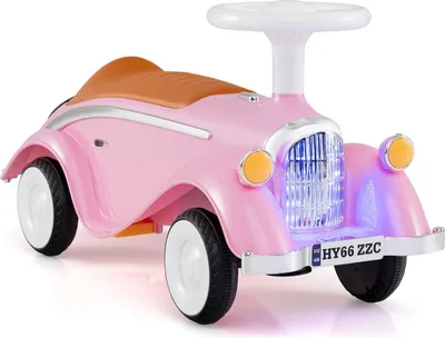 Obrázek produktu pro Dětské odrážedlo s klaksonem, LED světly, úložným prostorem, růžové