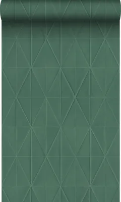 Obrázek produktu pro Origin Wallcoverings Origami vzor tapety tmavě zelená 53 cm x 10,05 m