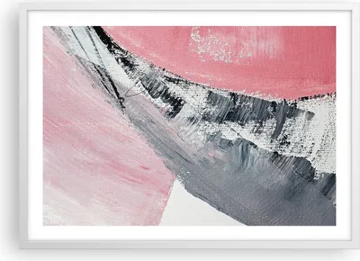 Produktbild von Gerahmtes Poster - Weißer Rahmen - Rosa Grau Farbe - 70x50 cm - Wand Bild - Wanddeko - Wandbilder - Kunstposter - Wandposter - Bilderrahmen - Bilder - Kunstdruck - Wanddekoration - P2WAA70x50-4982