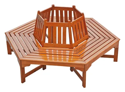 Produktbild von Baumbank ONTARIO, Holz, natur, lackiert, für 6 Personen