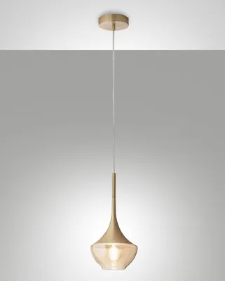Produktbild von Apollo Pendelleuchte aus Metall und mundgeblasenem Glas - modernes Design, E27-Fassung, höhenverstellbar bis 2000 mm, ideal für die Innenbeleuchtung