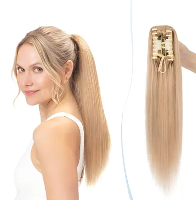 Obrázok produktu pre Vlasy clip in prírodné vlasy clip-in 55 cm blond #27 120 g dlhé.