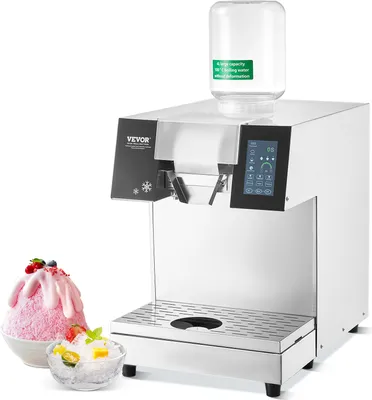 Obrázek produktu pro VEVOR Komerční výrobník sněhových vloček Výrobník sněhových kornoutů, 180 kg/24 h výrobník sněhových vloček, nerezový strojek na led, elektrický výrobník sněhových kornoutů