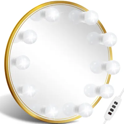 Produktbild von 10Pcs Hollywood LED Beleuchtet für Schminkspiegel Schrankleuchte Spiegel Beleuchtung Spiegelleuchte Klemmleuchte Spiegellampe Lampe Schminklicht Retoo