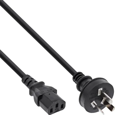 Produktbild von INLINE BULK 35er Netzkabel Netzstecker China auf Kaltgeraetestecker C13 1,8m