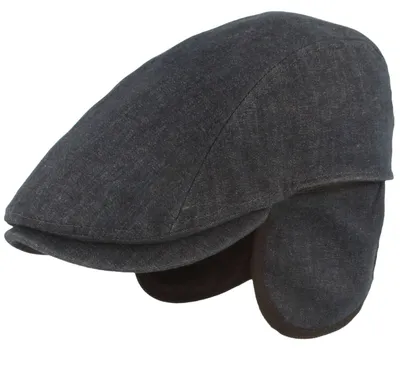 Image de Casquette plate en denim avec Thermolite et oreillettes de Hut-Breiter, bleue, taille 58