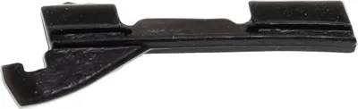 A black plastic part, likely a component for a kitchen appliance, is shown against a white background.