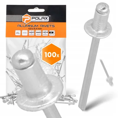 Image de Polax Rivets Aveugles Aluminium Acier Galvanisé 4x18 mm