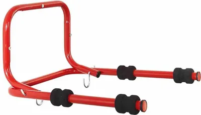 Image de MOTTEZ Support mural pour 2 vélos 520 x 440 x 300 mm Support pour vélo, rouge