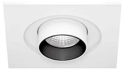 Immagine prodotto di Faretto LED da incasso MINI OXO SQ 6W 42º con tecnologia CCT Switch 2700K/3200K/4000K, finitura Bianco Opaco - Beneito & Faure