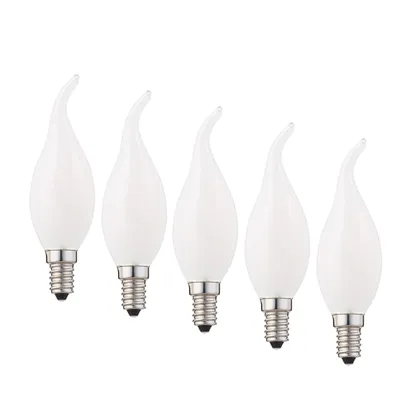 Produktbild von LED Birne Glühlampe Leuchtmittel C35 Lampe E27 Warmweiß 2700 K 2 W matt 5er Set