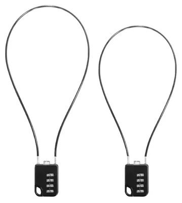 Immagine prodotto di Set di 2 lucchetti numerici a 4 cifre, con cavo in acciaio da 20+30 cm, ideali per valigie, caschi, biciclette, scatole degli attrezzi
